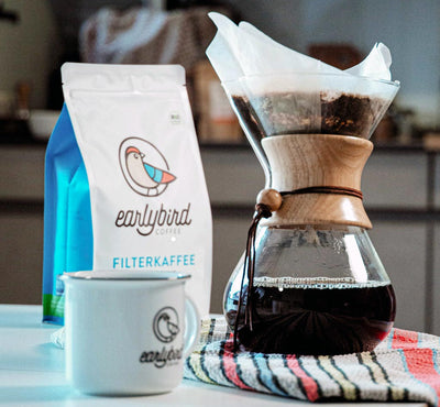 Filterkaffee von earlybird coffee mit Chemex zubereitet