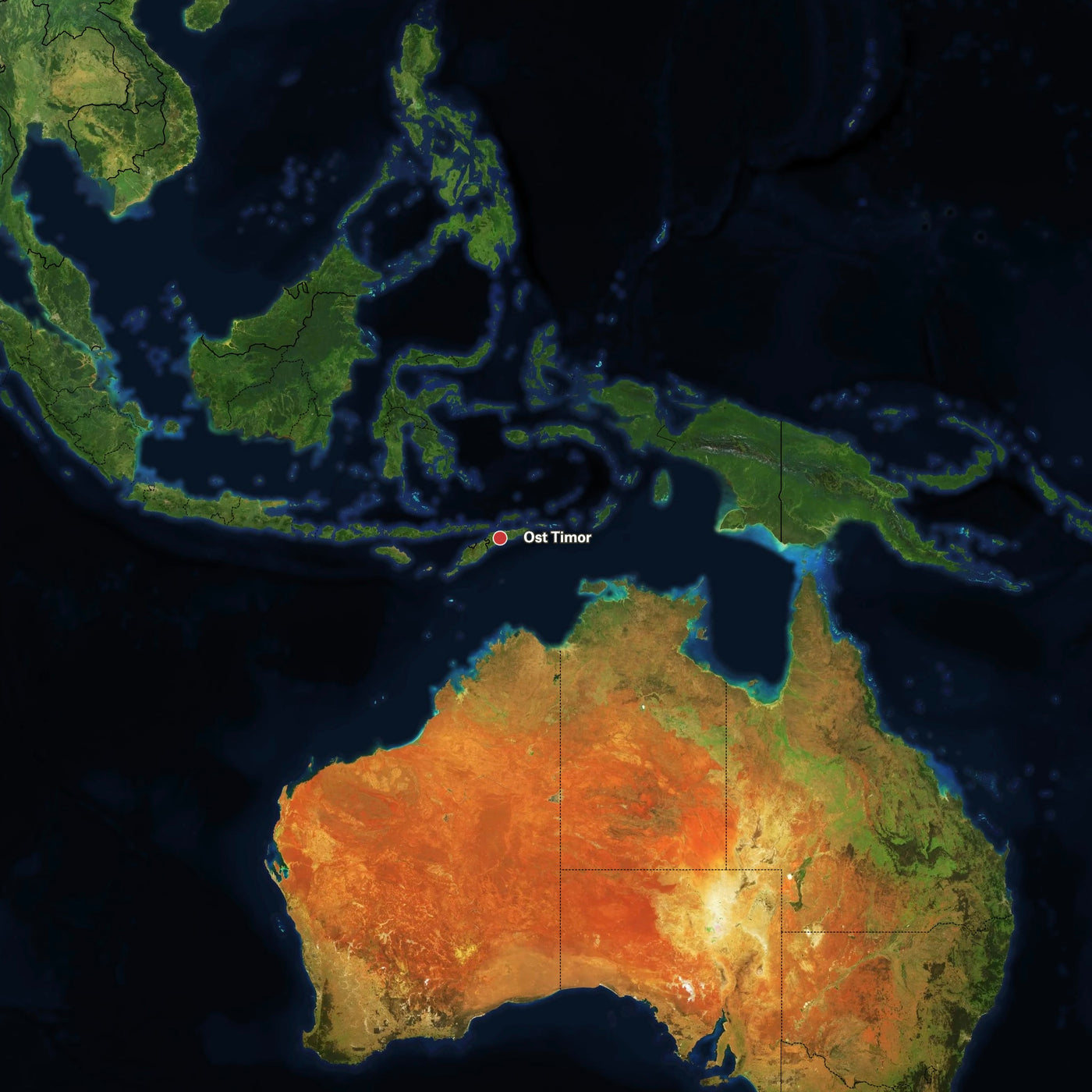 Ost Timor Kaffee Landkarte