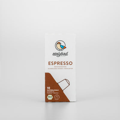 earlybird Bio Espresso Kapseln: aus 100% nachwachsenden Rohstoffen