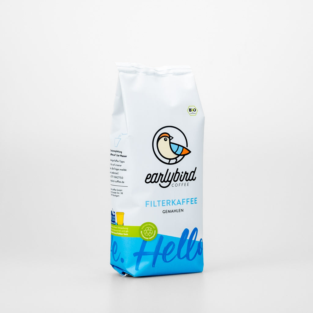 earlybird Filterkaffee House Blend: hochwertiger Bio-Kaffee mit sehr gutem Preis-Leistungsverhältnis.