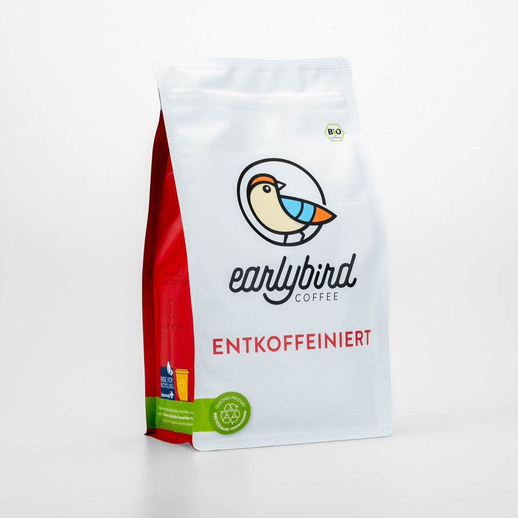 earlybird Entkoffeiniert: fairer, Bio-Kaffee ohne Koffein.