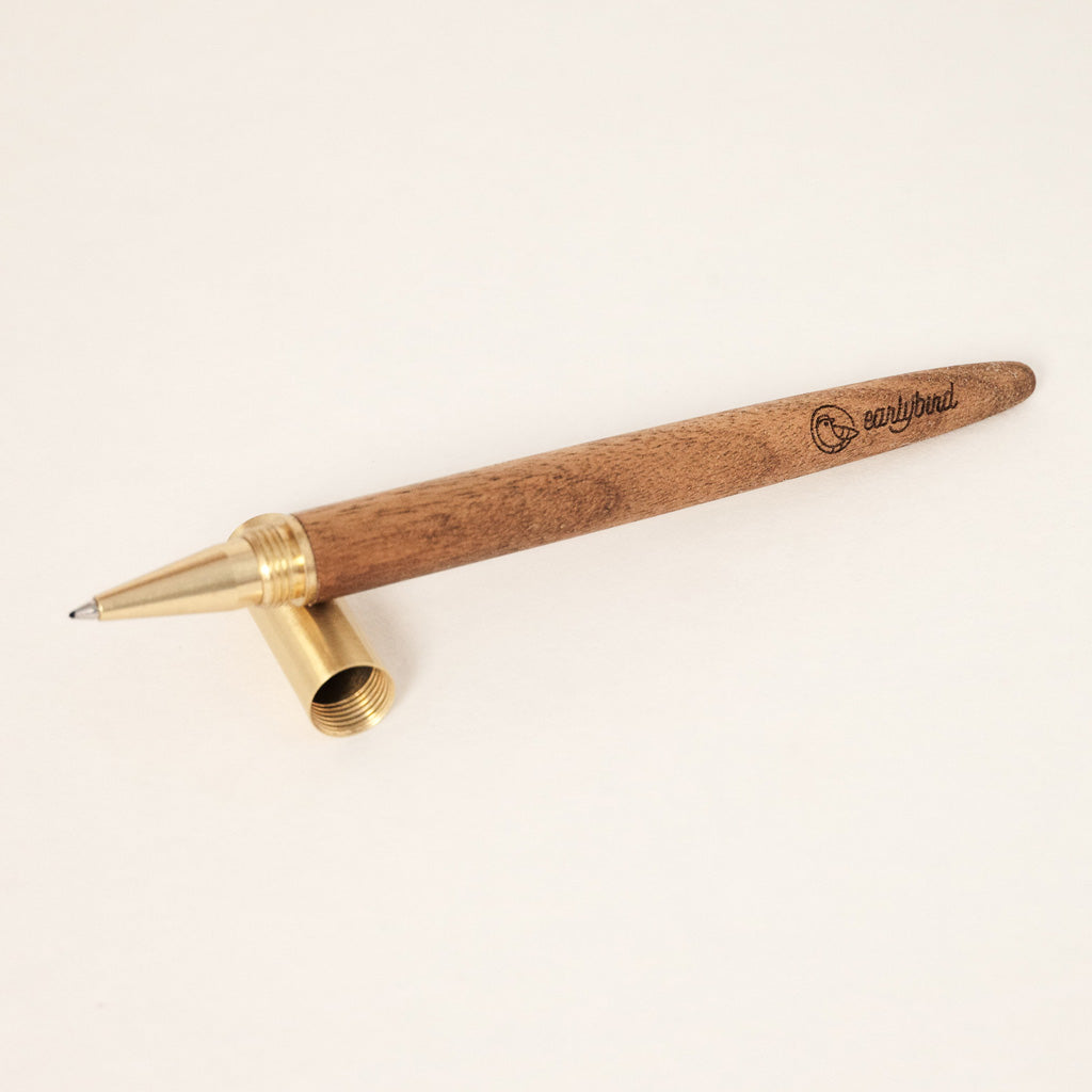 Kugelschreiber von earlybird coffeee aus Holz, in Handarbeit gefertigt