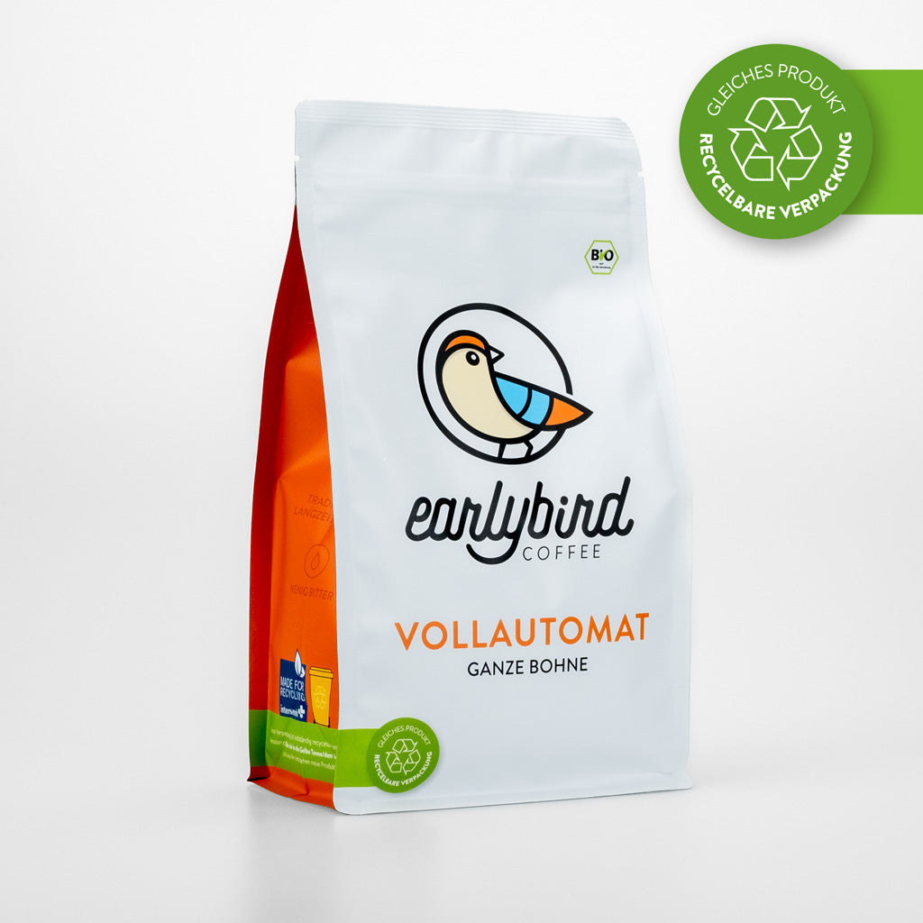 earlybird Vollautomat: fairer, Bio-Kaffee.